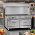 Thumbnail image #2 for Southbend Ultimate 60-Inch Gas Restaurant Range with 6 Burners, Raised Griddle/Broiler, Standard Oven and Cabinet Base