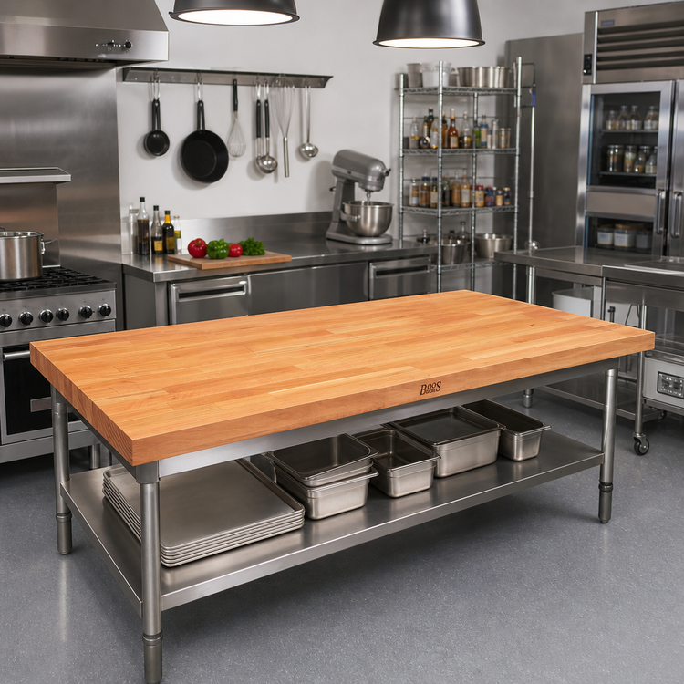 Product image #2 for Boos Block 72-Inch x 42-Inch American Cherry Blended Edge Grain Wood Countertop with Varnique Finish