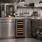 Thumbnail image #3 for Koolmore KM-CW28DZ-WPR Dual-Zone Wine Cooler with Glass Display Door, Black & Stainless Steel, 14.8 in W