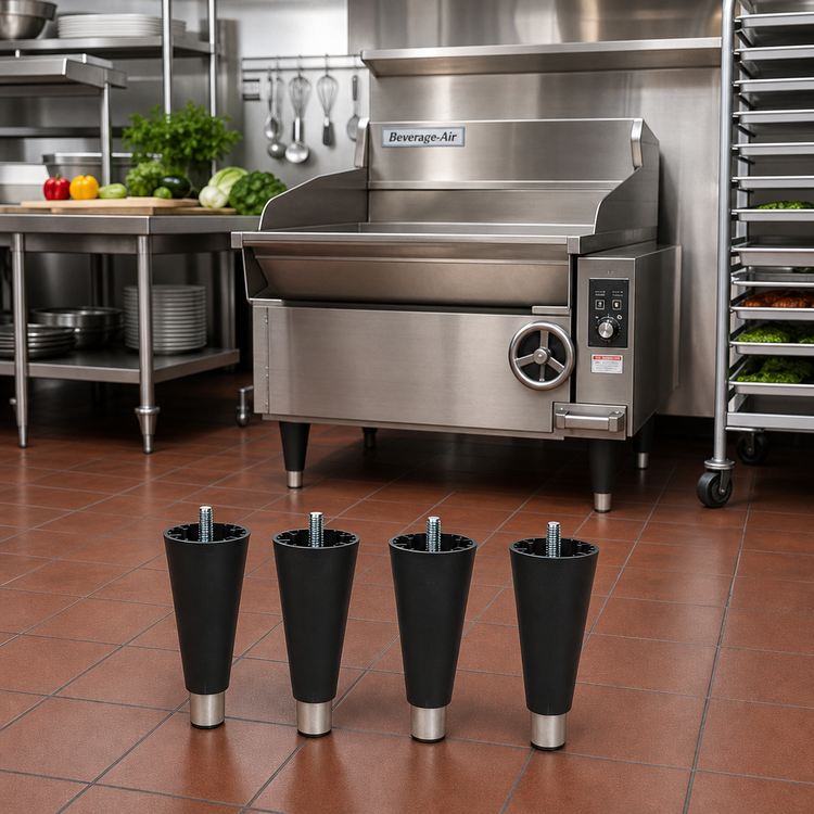 Product image #2 for Beverage-Air 6-Inch Replacement Legs Set of 4 for Braising Pan & Tilt Skillet