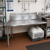 Thumbnail image #2 for Advance Tabco Special Value Series Left-Hand Straight Clean Dish Table, 83 x 30 in., 10-1/2 in. Backsplash, 16/304 Stainless Steel