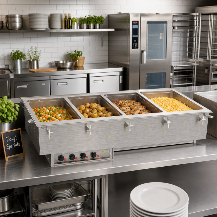 Product image #2 for Vollrath 4-Well Electric Drop-In Hot Food Well with Auto-Fill and Thermostatic Controls