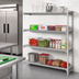 Thumbnail image #3 for Cambro Camshelving Premium 4-Tier Solid Add-On Polymer Shelving Unit, 21 x 72 x 72 Inches, Speckled Gray