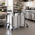 Thumbnail image #2 for Atlas Metal 2-Stack Heated Mobile Open Plate Dispenser for 5-3/4-Inch Dishes