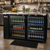 Thumbnail image #3 for Migali Competitor Series® Two-Section Glass Door Refrigerated Back Bar Cabinet, 60.8 Inch, 15.8 Cu. Ft., Self-Contained, Black and Stainless Steel