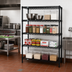 Thumbnail image #2 for Quantum Black Epoxy Antimicrobial Wire Shelving Starter Kit with 4 Shelves and 4 Posts, 48 x 24 x 74 Inches