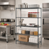Thumbnail image #2 for Mixrite 36-Inch x 18-Inch Wire Shelving Unit with 5 Shelves and 86-Inch Posts, Slate Gray Epoxy