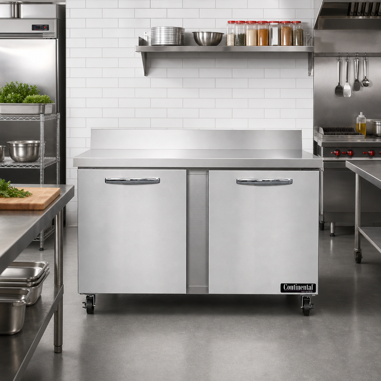 Product image #2 for Continental Refrigerator SWF60NBS 60" Two-Section Worktop Freezer with Backsplash