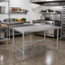 Thumbnail image #2 for 84-Inch x 30-Inch Open Base Stainless Steel Work Table with 2-Inch Rear Up-Turn