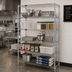 Thumbnail image #2 for Quantum Stationary Chrome-Plated Wire Shelving Starter Kit, 60 x 36 x 54 Inches, 5 Shelves