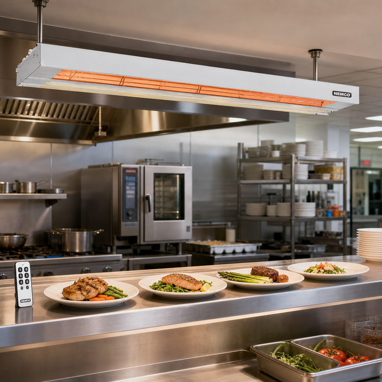Product image #2 for Nemco 60-Inch Dual Lighted Remote-Controlled Infrared Strip Heater, 240V