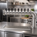 Thumbnail image #2 for Glastender Pipe Cantilever 8-Faucet Glycol-Cooled Stainless Steel Countertop Draft Dispensing Tower
