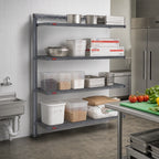 Thumbnail image #2 for Eagle Group Valu-Master A4-74-1860V 4-Tier Add-On Wire Shelving Unit, 60W x 18D x 74H, Pewter Gray Epoxy
