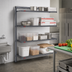 Thumbnail image #2 for Eagle Group Valu-Master 4-Tier Add-On Wire Shelving Unit, 60W x 18D x 74H, Pewter Gray Epoxy