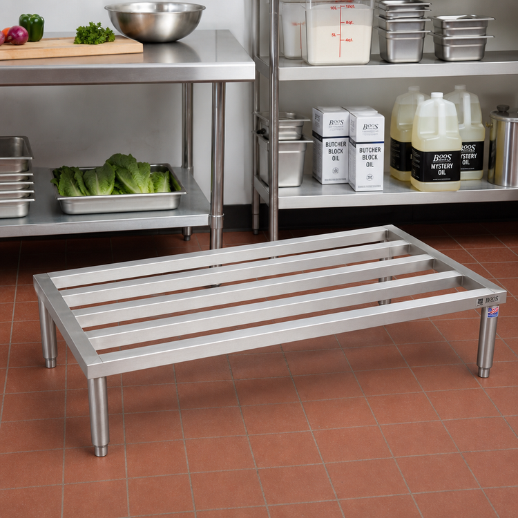 Product image #3 for John Boos 1-Tier Stainless Steel Dunnage Rack, 59 x 24 x 12 Inches
