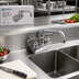 Thumbnail image #2 for OptiFlow Heavy Duty Lead-Free Splash-Mount Faucet with 8-Inch Swing Spout, 4-Inch Centers
