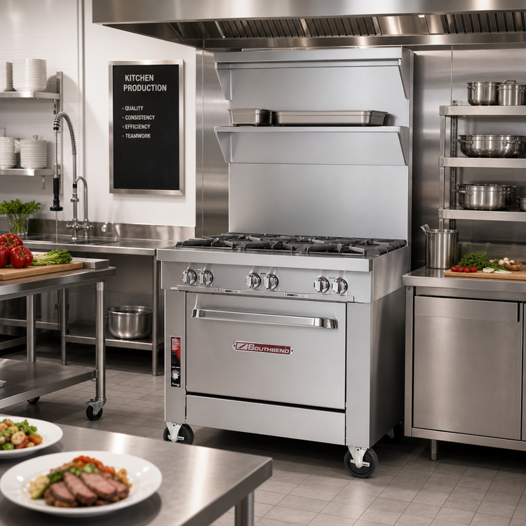 Product image #2 for Southbend Platinum 32-Inch Heavy Duty Gas Range with 6 Open Burners and Cabinet Base