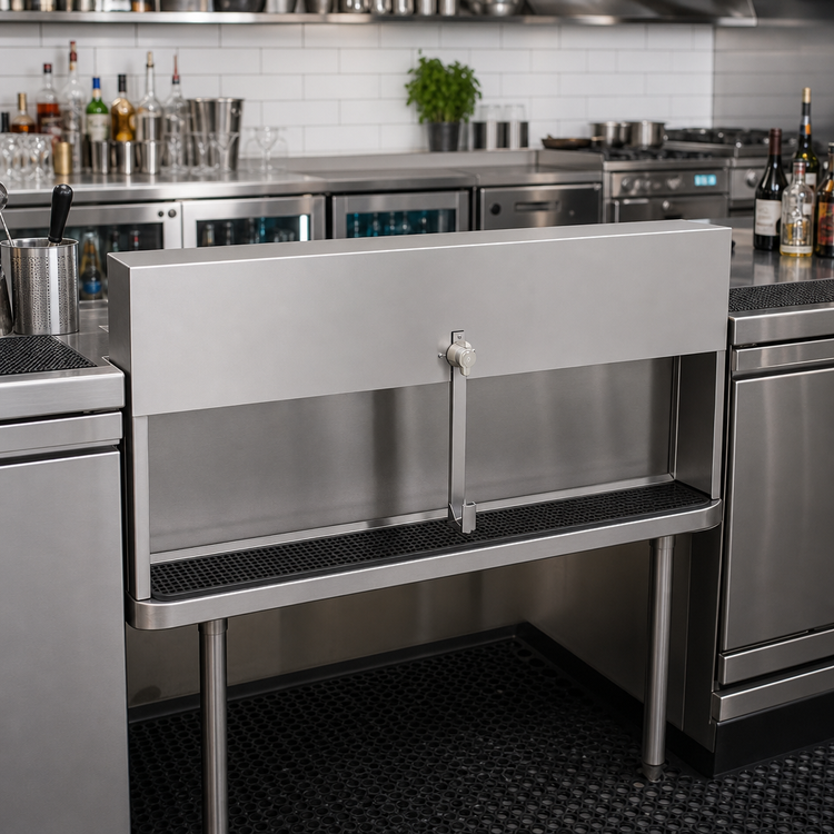 Product image #2 for Glastender 26-Inch Single Speed Rail Locking Cover, Stainless Steel