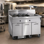 Thumbnail image #2 for Imperial (Middleby) IFSCB550E 5-Tank Electric Floor Fryer, 50 lb. per Tank, Built-In Filter and Dump Station