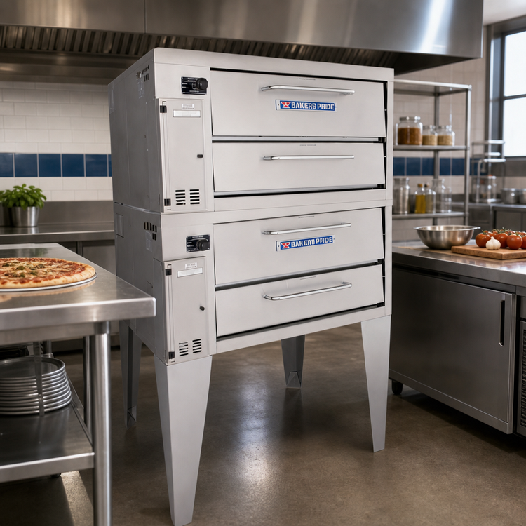 Product image #2 for Bakers Pride Super Deck Series Double-Deck Gas Pizza Deck Oven, 36" W x 34-1/2" D Bake Deck