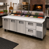 Thumbnail image #2 for True 119-1/4-Inch Pizza Prep Table with 3 Solid Doors, 2 Drawers and Alternate Top, R290 Self-Contained Refrigeration