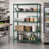Thumbnail image #2 for Quantum Wire Shelving Starter Kit, 72 x 24 x 86 Inches, 4-Shelf, Green Epoxy Antimicrobial Finish