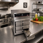 Thumbnail image #2 for Carter-Hoffmann (Middleby) VCNH3W3S Vertical Countertop Heated Fried Food Holding Cabinet, 9 Half-Size Long Pans, 225°F Max, 120V