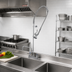 Thumbnail image #2 for EasyInstall 8-Inch Adjustable Center Deck Mount Workboard Pre-Rinse Add-On Faucet with 12-Inch Swing Nozzle