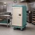 Thumbnail image #3 for Cambro Tall Profile Insulated 1-Door 2-Compartment Meal Delivery Cart for 16 Trays, Fits 14 x 18 Inch Trays