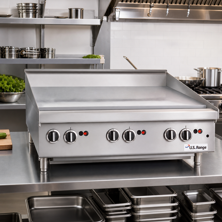 Product image #2 for Garland U.S. Range Heavy-Duty Countertop Gas Griddle, 70-7/8 Inch, Manual Hi-Lo Controls, 162,000 BTU