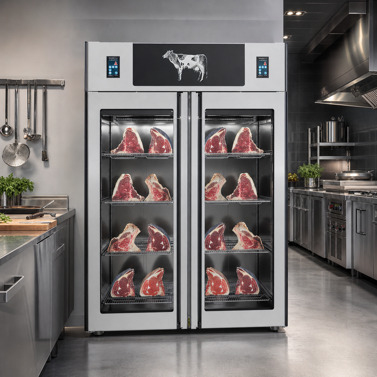 Product image #2 for Trento Stagionello Dry Age 3.0 Twin Dry Aging Cabinet, 49.5 Cu. Ft., 2 Hinged Glass Doors