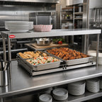 Thumbnail image #2 for Hatco Glo-Ray® GRS-36-B Freestanding Heated Shelf, 36"W x 7.75"D, Stainless Steel Top, Adjustable Thermostat