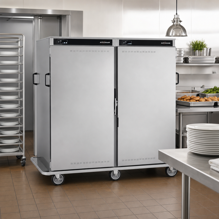 Product image #3 for Alto-Shaam Halo Heat 192-Plate Electric Mobile Banquet Holding Cart with Double Doors