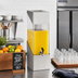 Thumbnail image #2 for Cal-Mil Squared Single Beverage Dispenser, 3 Gallon Acrylic Tank, Stainless Steel Base