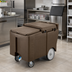 Thumbnail image #3 for Cambro SlidingLid™ 175 lb. Mobile Ice Caddy with Easy Wheels, Dark Brown