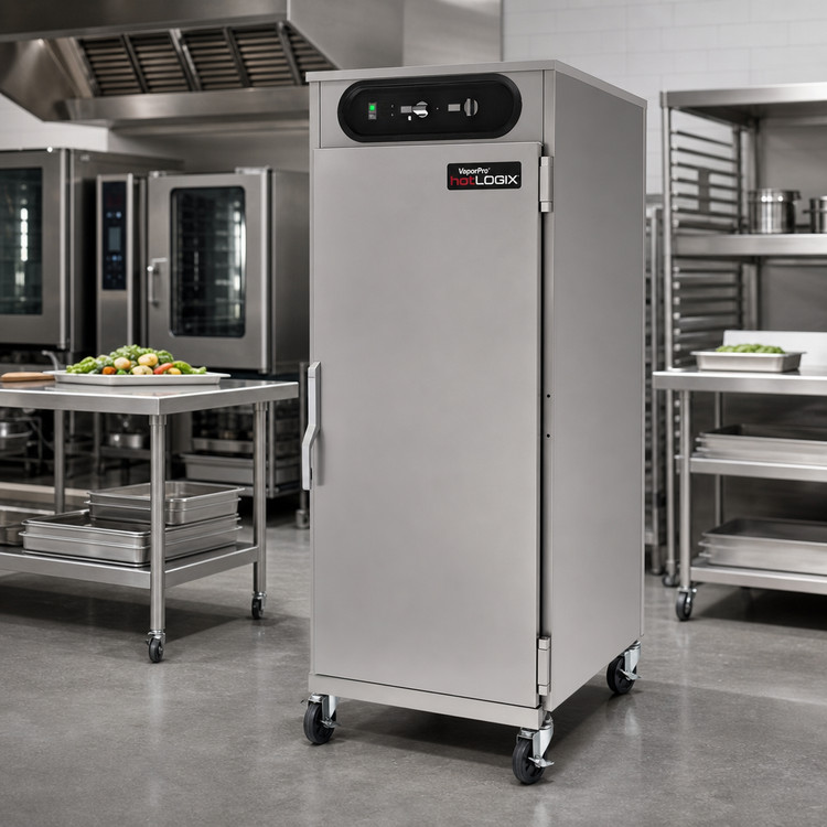 Product image #2 for VaporPro hotLOGIX HL10-14 3/4 Height Humidified Holding Cabinet with Solid Door, 14 Sheet Pan / 28 Hotel Pan Capacity