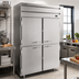 Thumbnail image #2 for Beverage-Air P-Series Two-Section Pass-Thru Reach-In Refrigerator with 8 Solid Half Doors, 48.33 Cu. Ft., Top-Mounted Self-Contained Refrigeration