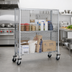 Thumbnail image #2 for Metro Super Erecta Mobile Wire Security Cage, Chrome Plated Finish, 52-3/4 x 21-1/2 x 68-1/2 Inches