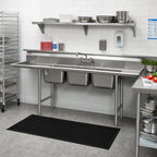 Thumbnail image #2 for Eagle Group 412-16-3-X Three-Compartment 430 Stainless Steel Sink, 58-3/4"W x 27-1/2"D, 16" x 20" Bowls, No Drainboards