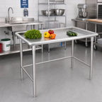 Thumbnail image #2 for John Boos DST6-3049SBW Stainless Steel Sorting Table, 2-1/4-Inch Raised Edge, Open Base, 48-7/8 x 30-3/8 Inches
