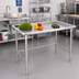 Thumbnail image #2 for John Boos Stainless Steel Sorting Table with 2-1/4-Inch Raised Edge, Open Base, 48-7/8 x 30-3/8 Inches