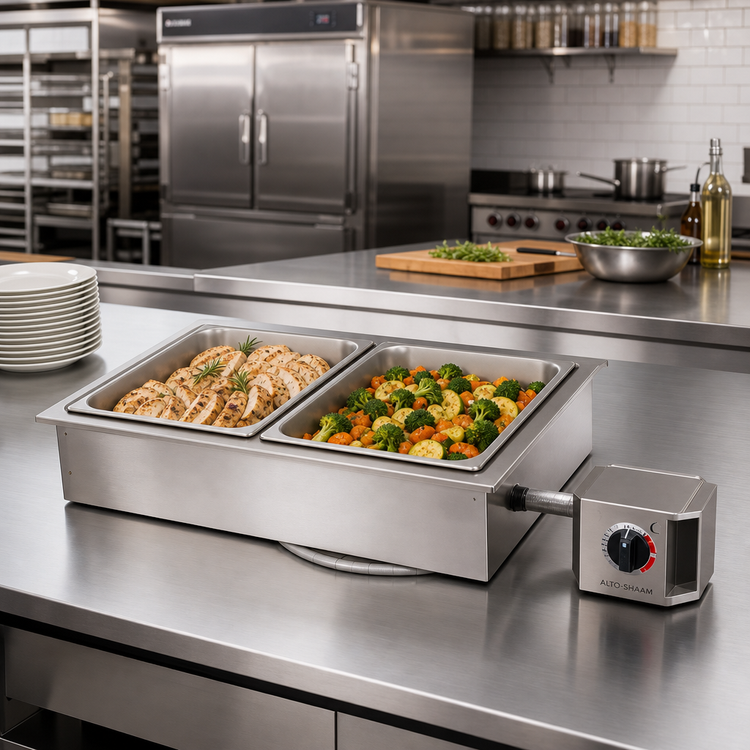 Product image #2 for Alto-Shaam Halo Heat Waterless Drop-In Electric Hot Food Well, 2 Full-Size Pans