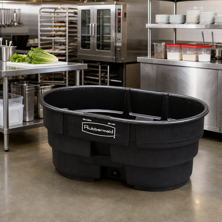 Product image #2 for Rubbermaid Commercial Products 150 Gallon Black Structural Foam Stock Tank