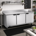 Thumbnail image #3 for Beverage-Air 72-Inch Three-Section Worktop Refrigerator with 3 Solid Doors and Rear-Mounted Self-Contained R290 Refrigeration