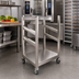 Thumbnail image #2 for AccuTemp SNH-21-01 Ergo-Low Stainless Steel Support Stand for Double-Stacked Steam'N'Hold or Evolution Units with 5-Inch Casters