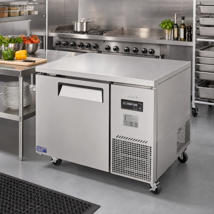 Product image #2 for Turbo Air J Series 44-Inch One-Section Side Mount Undercounter Refrigerator with Solid Stainless Steel Door, 11 Cu. Ft.