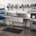 Thumbnail image #2 for John Boos 3-Compartment Straight Dishtable/Pot Sink with 2 Drainboards, Right-Side Dish Machine Attachment, and 10-Inch Backsplash