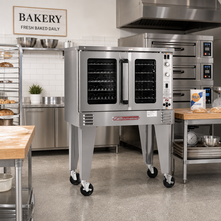 Product image #2 for Southbend Platinum Bakery-Depth Single Deck Electric Convection Oven, 11 kW, Standard Controls, Dependent Doors