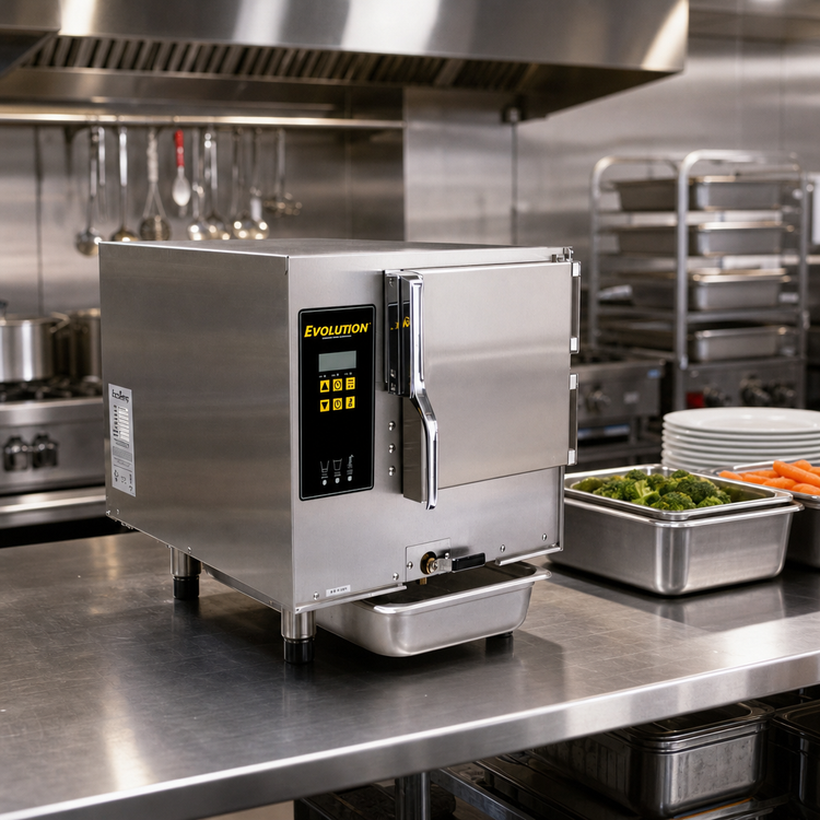 Product image #2 for AccuTemp Evolution Connectionless Boiler-Free 3-Pan Countertop Convection Steamer, 208V
