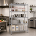 Thumbnail image #2 for Steel Works Stainless Heavy-Duty Stationary 5-Tier Chrome Wire Shelving Unit, 18 x 72 Inches